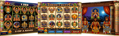 RED FLUSH CASINO :: Throne of Egypt video slot - PLAY NOW!