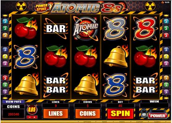 RiverNile Casino :: POWER SPINS ATOMIC 8s - PLAY NOW!