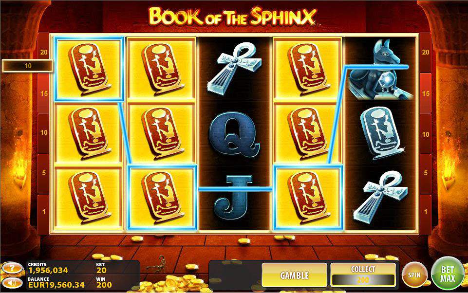 CasinoClub :: Book of the Sphinx slot game - PLAY NOW!