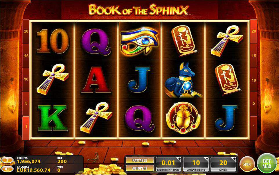 CasinoClub :: Book of the Sphinx slot game - PLAY NOW!