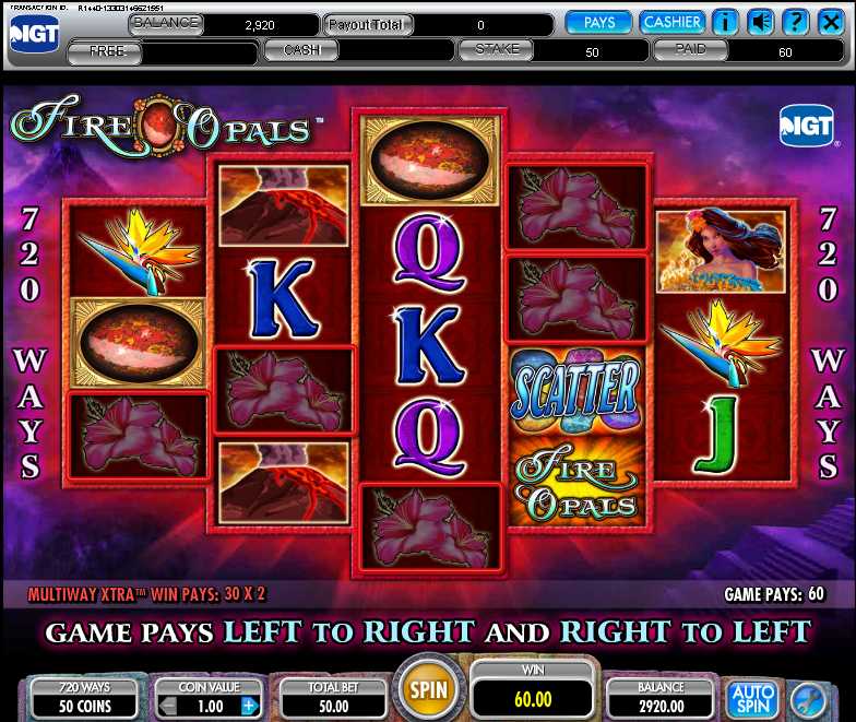 Mr. Green Casino :: Fire Opals slot game (IGT) - PLAY NOW!