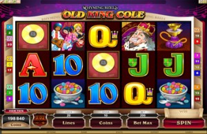 Red Flush Casino :: Rhyming Reels – Old King Cole slot game - PLAY NOW!