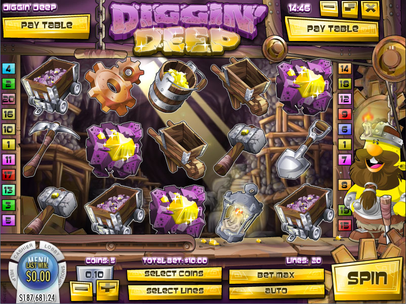 21Grand Casino :: Diggin' Deep slot game - PLAY NOW!