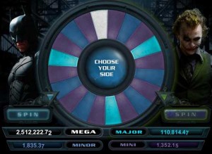 Spin Palace Casino :: The Dark Knight video slot - Progressive Bonus screen