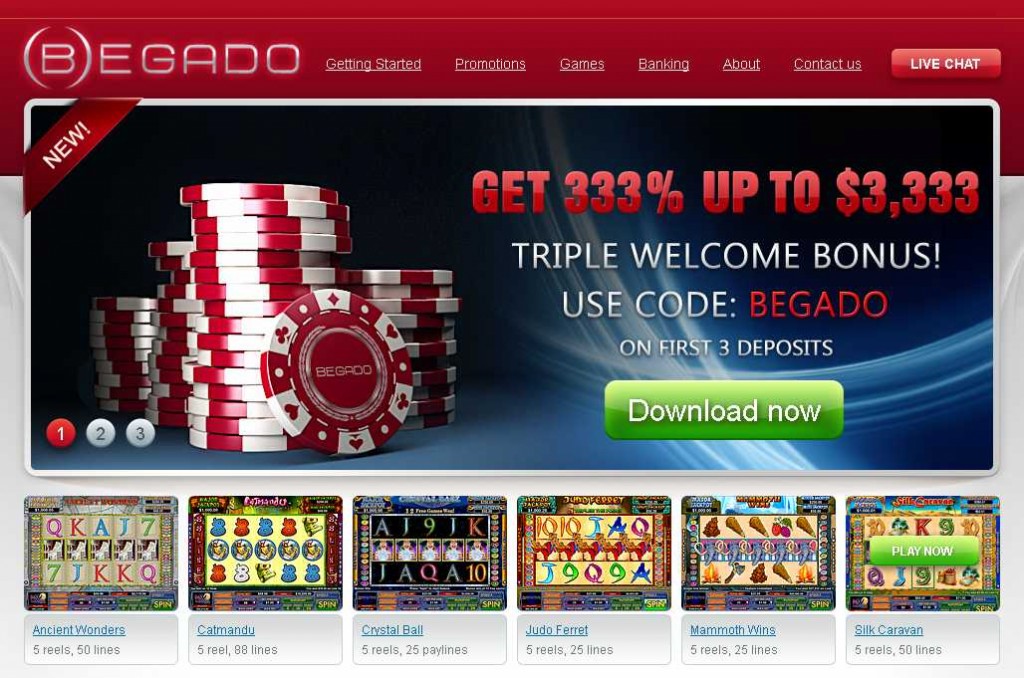 Begado Casino :: NEW Online Casino (NuWorks Gaming Software