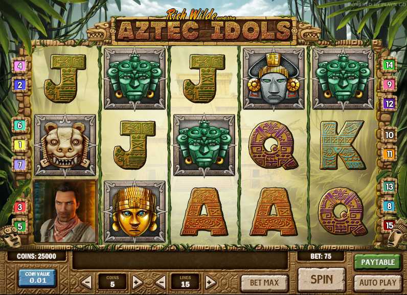 Vera&John Casino :: Rich Wilde and the Aztec Idols slot game - PLAY NOW!