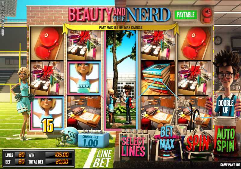 ComeOn Casino :: Beauty and the Nerd 3D slot game - PLAY NOW!