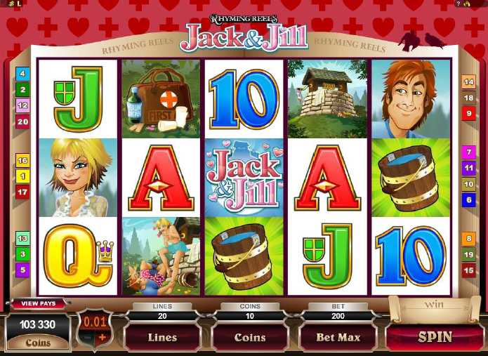 Red Flush Casino :: Rhyming Reels - Jack & Jill video slot - PLAY NOW!