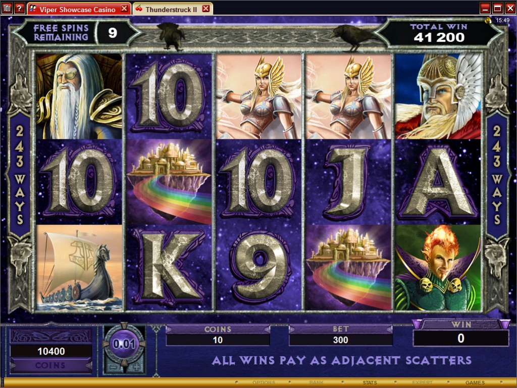 Golden Riviera Casino :: Thunderstruck II video slot (€25,000 Freeroll Tournament)