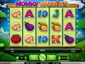 Tropezia Palace Casino :: Wonky Wabbits™ video slot - PLAY NOW!