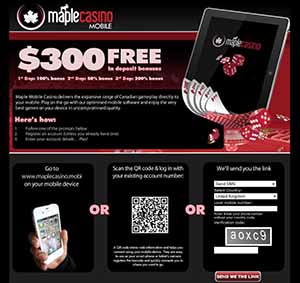 Maple Casino Mobile :: NEW mobile casino - PLAY NOW!