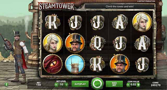 Mr. Green Casino :: Steam Tower video slot - PLAY NOW!