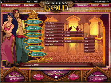 Aladdins Gold Online Casino :: US Players Welcome!